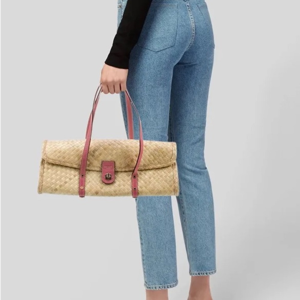 Kate Spade Tan and Pink Shoulder Champagne Tote